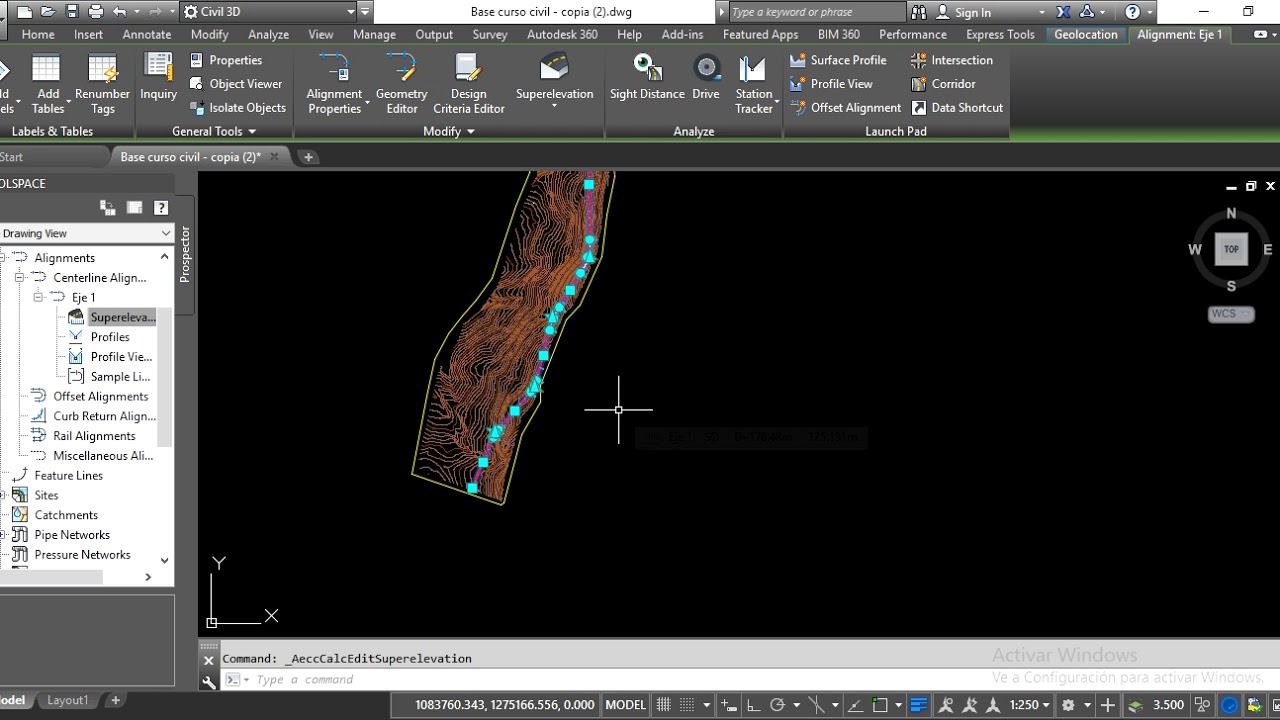 Peraltes Civil 3D