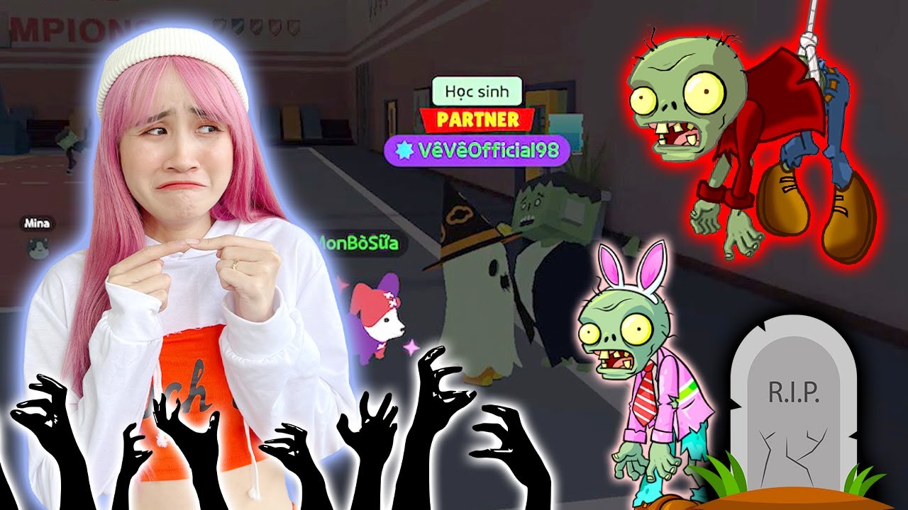 Chị Vê Đột Nhập Trường Học Vào Ban Đêm TROLL Zombie Cực Hài - Vê Vê Official