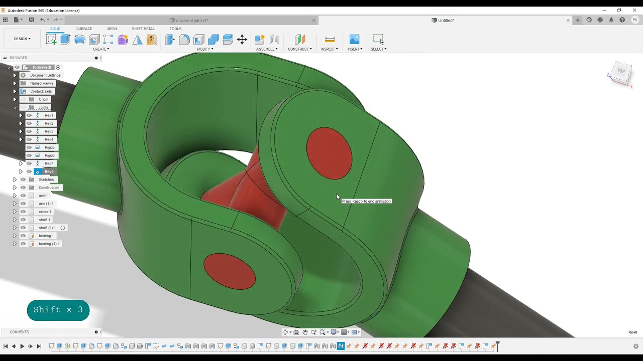 Universal Joint in Fusion 360 || Power Stroke