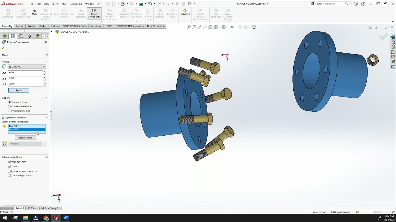 SolidWorks Assembly| Move components| Exploded view| Drawing| BOM| Balloon