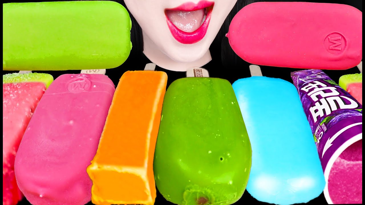 ASMR RAINBOW ICE CREAM 레인보우 아이스크림 MUKBANG 먹방