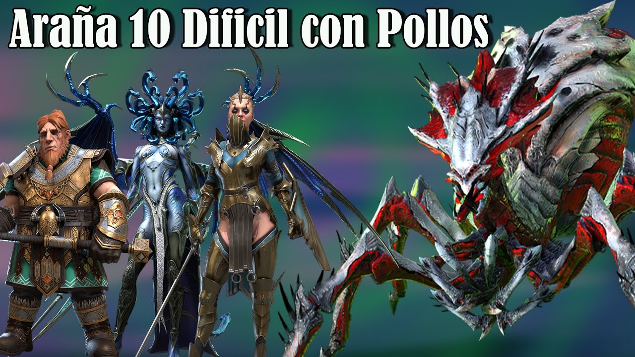 Gnut en Araña Difícil 10 con 2 pollos, compo muy fácil de montar
