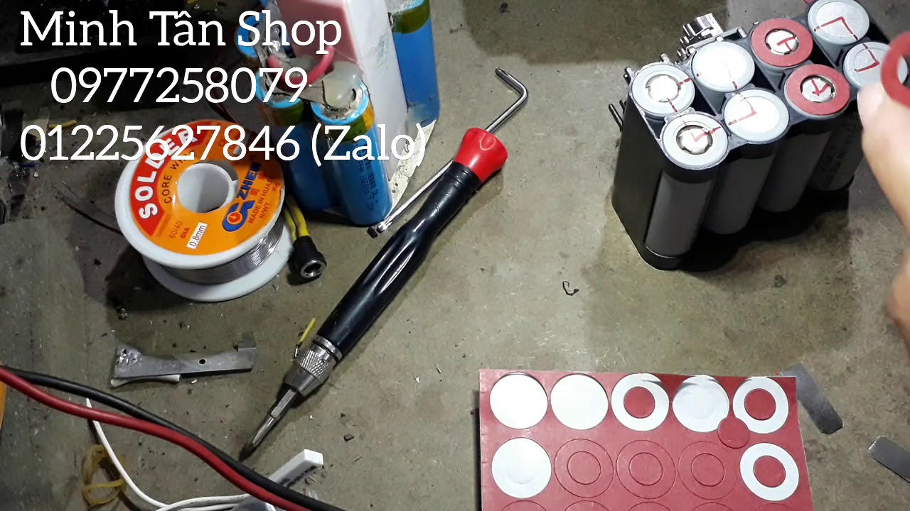 Hướng dẫn đ&oacute;ng pin li-ion của vỏ mới hitachi 14.4v từ A - Z nhận sạc zin