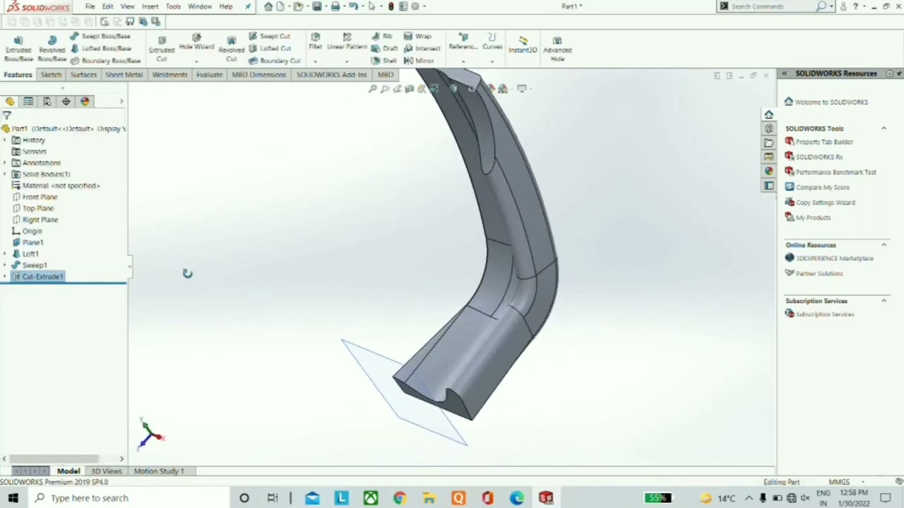 Seat design in Solidworks surfacing
