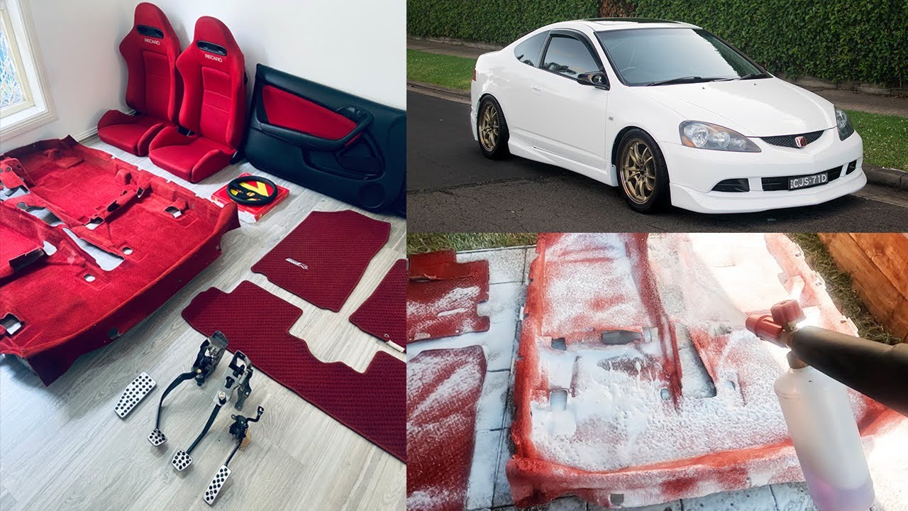 Honda Integra DC5 Interior/ SR4 Recaro detail with Bissell Auto Spot Cleaner