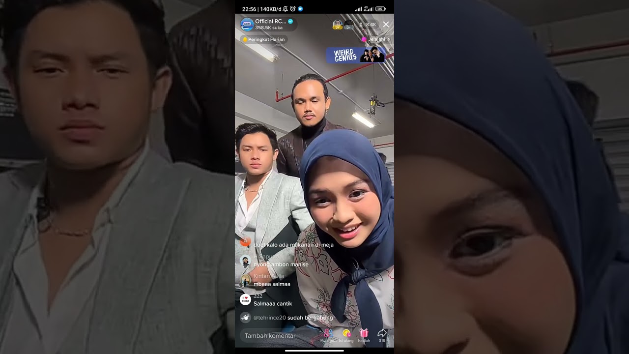 Keseruan Salma Rony Dimansyah di Backstage || Live tiktok Indonesian Idol 2023...