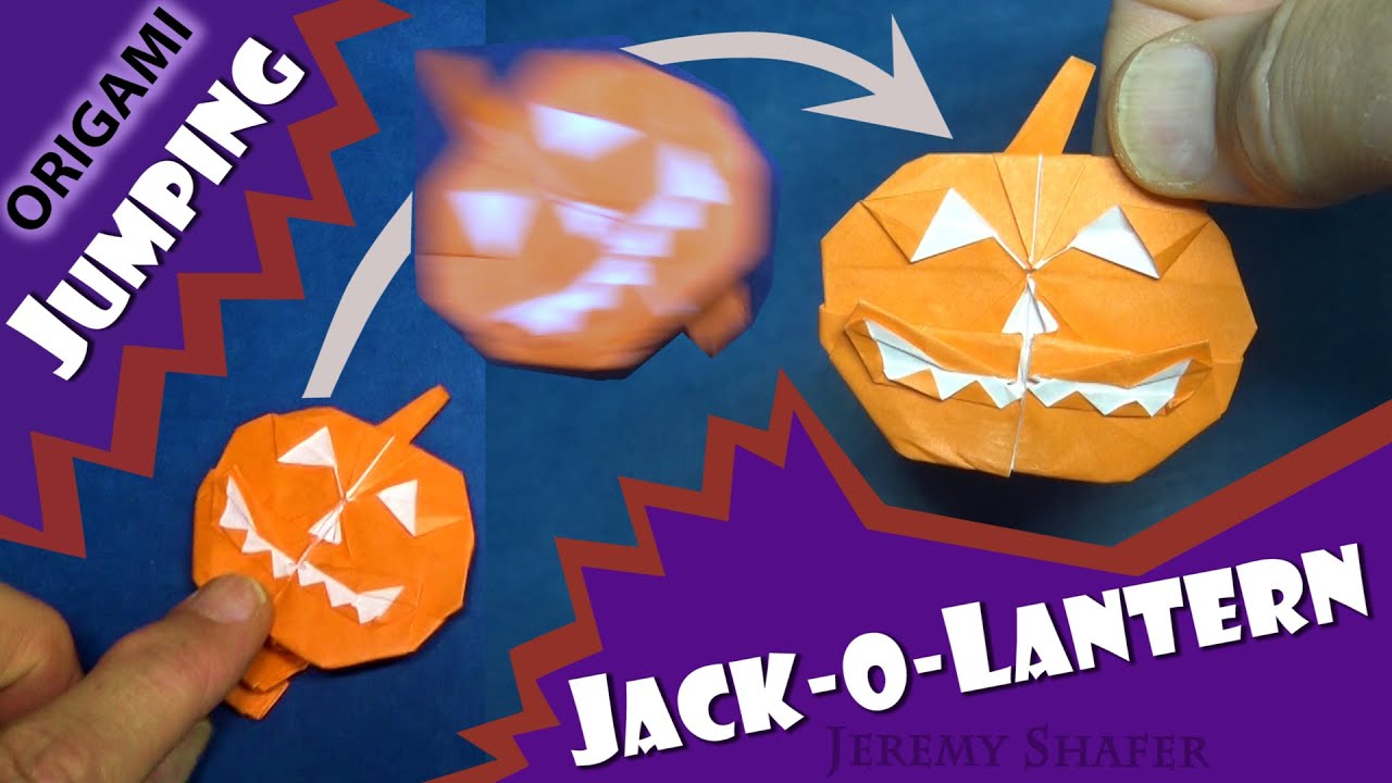 Origami Jumping Jack-O-Lantern