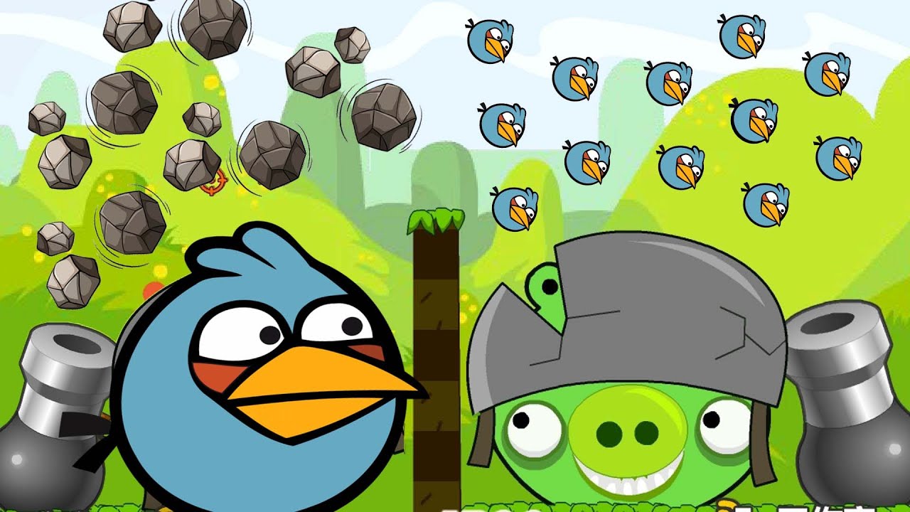 Angry Birds Cannon Collection 1 - FORCE MAXIMUM STONE TO THE BOSS PIGGIES BY SHOOTING MAXIMUM BIRDS!