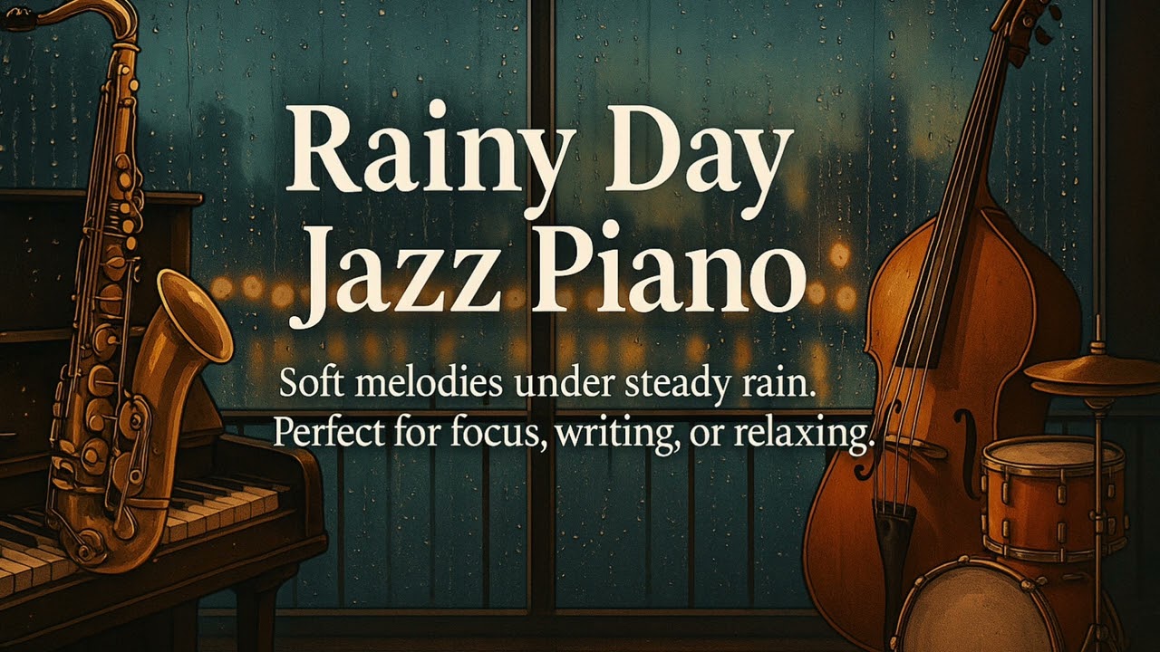 🌧️ Rainy Day Jazz | 3 Hours of Smooth Piano & Cozy Instrumentals for Relaxation, Focus, and Comfort