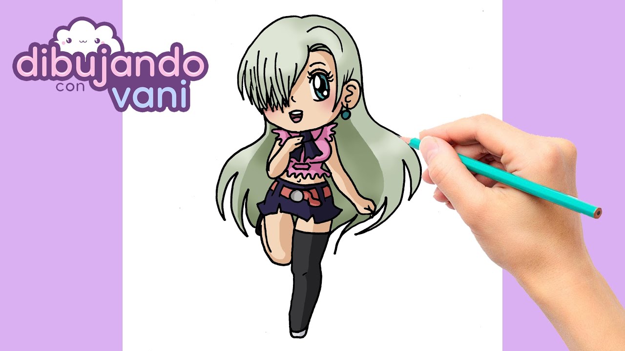 COMO DIBUJAR A ELIZABETH LIONES PASO A PASO - DIBUJOS PARA DIBUJAR KAWAII DE NANATSU NO TAIZAI
