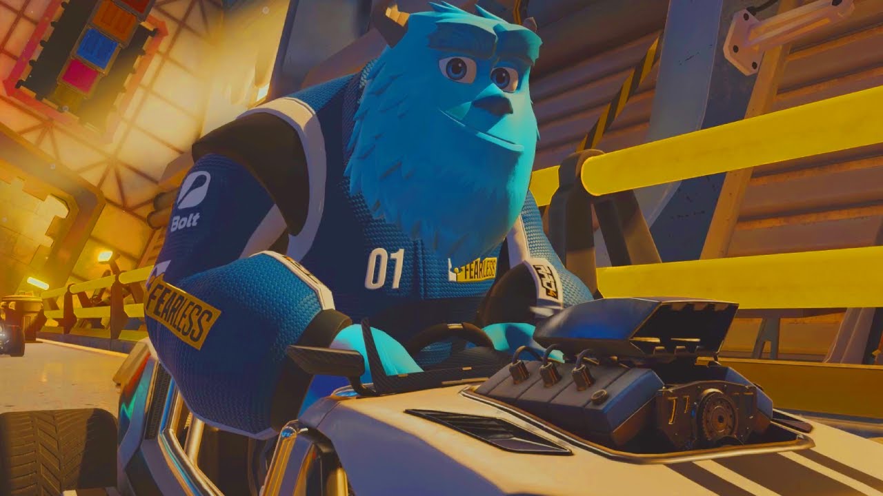 Sulley Gameplay (The Factory Race Track) - Disney Speedstorm HD
