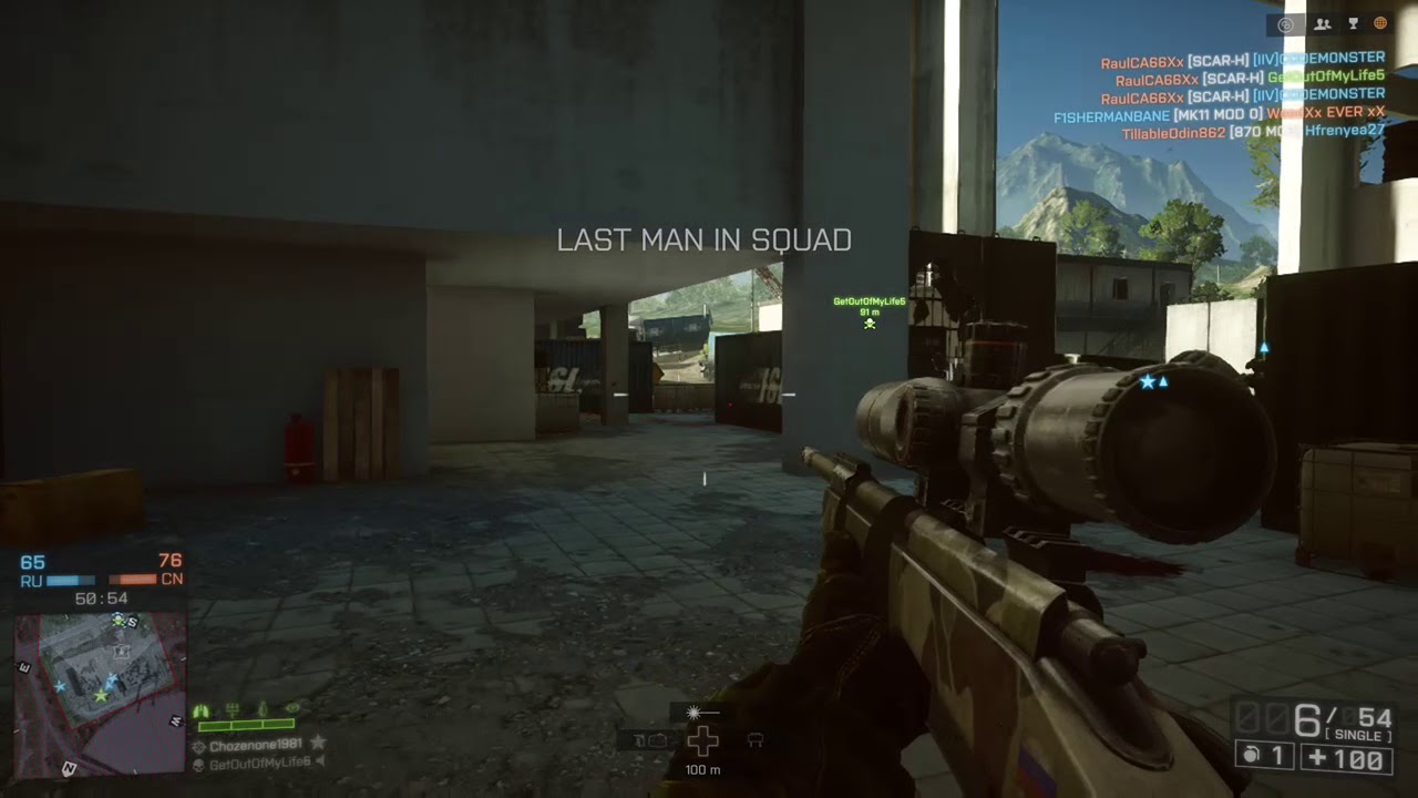 BF4 (K's kill) no scope snipe skilled shot
