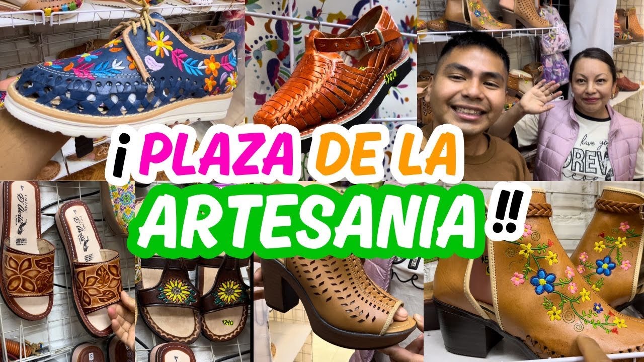 😱 Dónde comprar HUARACHES a un Precio ECONÓMICO | Tienda 100% MEXICANA en Plaza de la Artesanía 