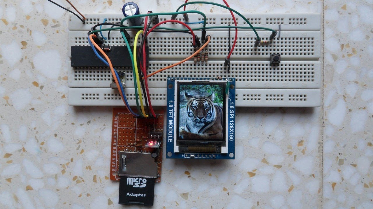 Bitmap display from SD card on ST7735 TFT using PIC18F4550