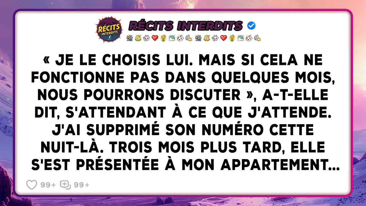 « Je Le Choisis Lui. Mais Si Cela Ne Fonctionne Pas Dans Quelques Mois, Nous Pourrons Discuter »...
