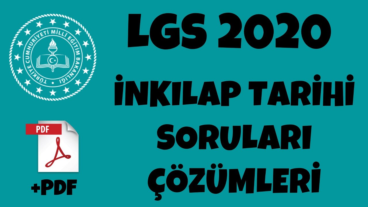 LGS 2020 İNKILAP TARİHİ SORULARI ÇÖZÜMLERİ