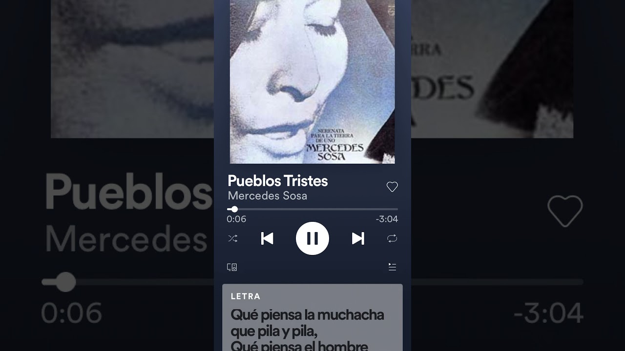 Pueblos tristes . Mercedes sosa . Letra