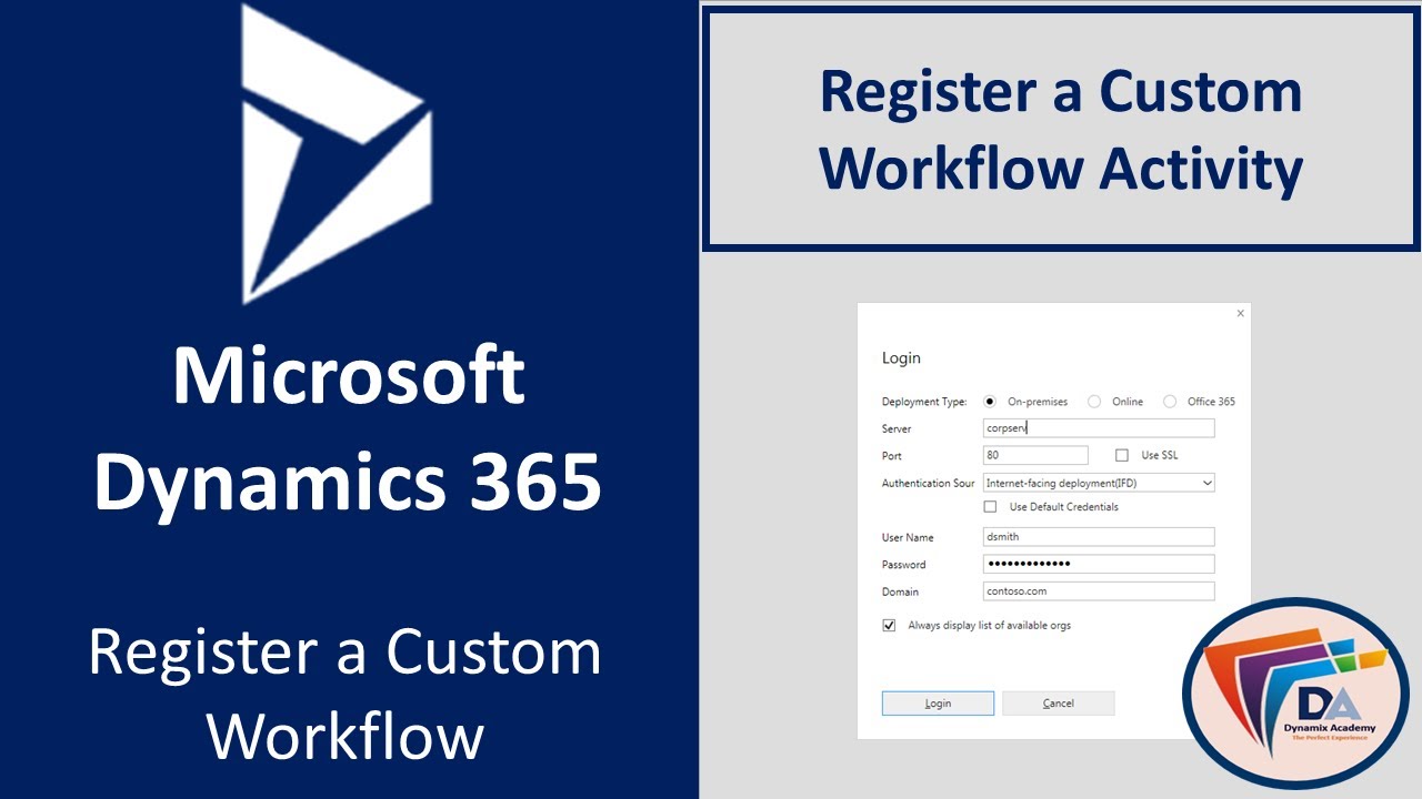 Регистрация пользовательских действий рабочего процесса CRM Dynamics 365 | Развертывание пользова...