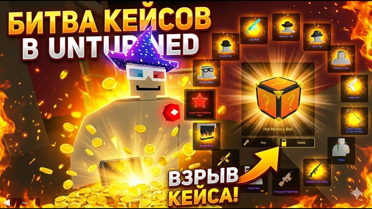 БИТВА КЕЙСОВ В UNTURNED | ОТКРЫЛИ 70 КЕЙСОВ! (ft. HaRdCoRe)