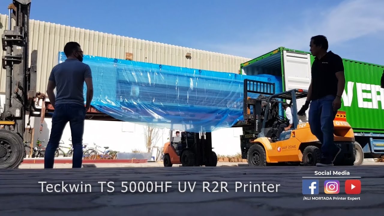 Best UV R2R 5m Printer Teckwin TS 5000HF 2022 Installation + Calibration + Printing