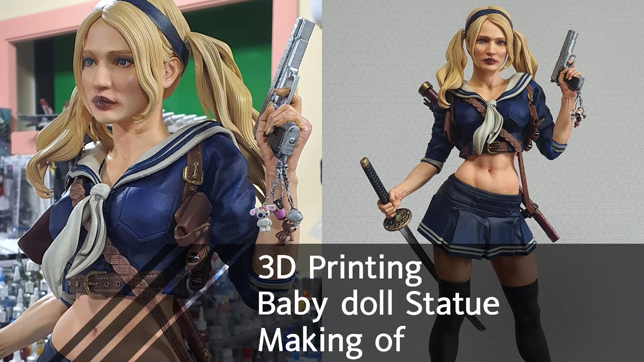 Sucker Punch Babydoll statue making of