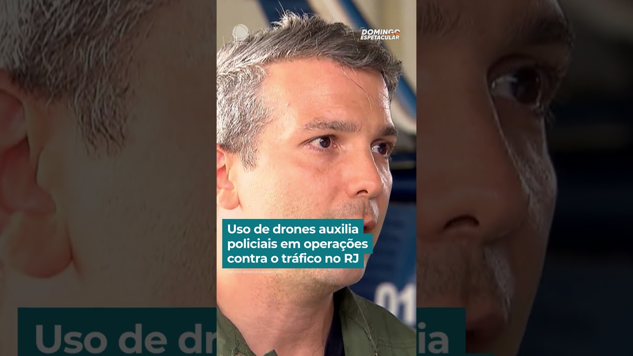 Uso de drones auxilia policiais em opera&ccedil;&otilde;es contra o tr&aacute;fico no RJ #DomingoEspetacular #shorts