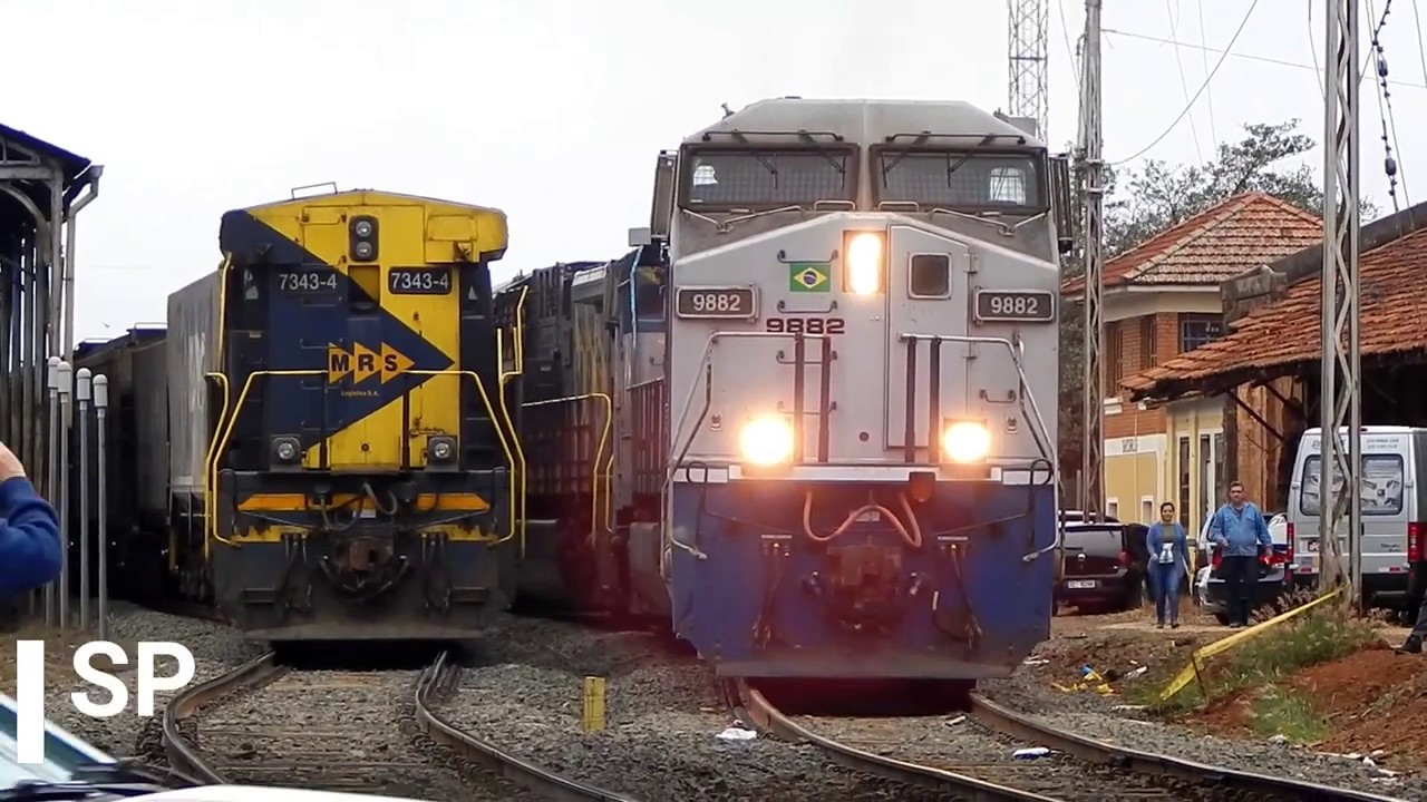 Trem vazio partindo de São Carlos com destino ao Mato Grosso.