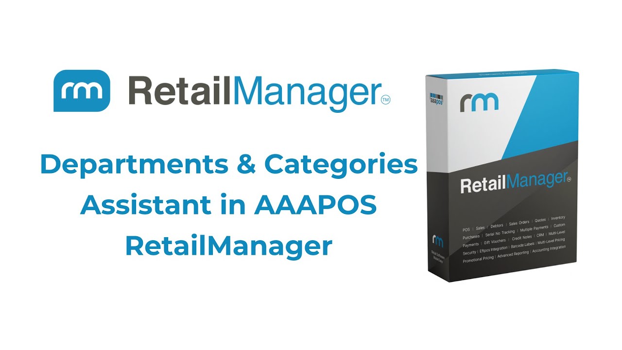 Department & Categories Assistant in AAAPOS RetailManager