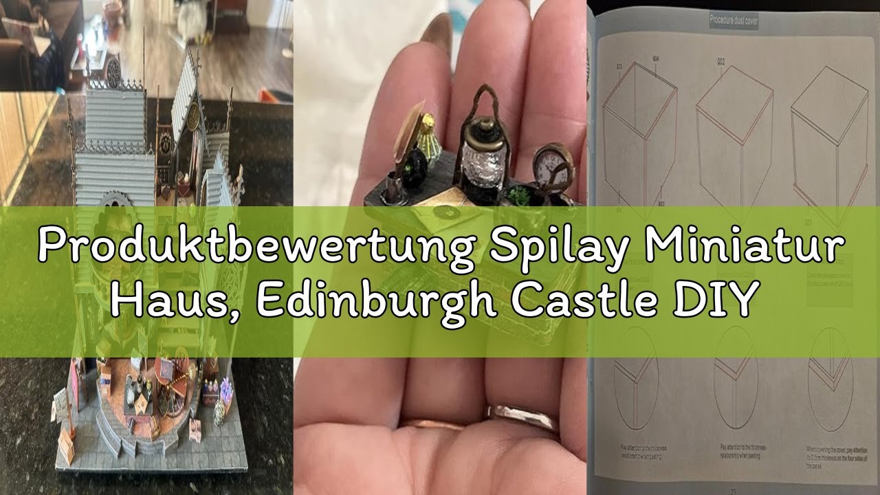 Produktbewertung Spilay Miniatur Haus, Edinburgh Castle DIY Miniature House mit LED-Licht & Staubsch