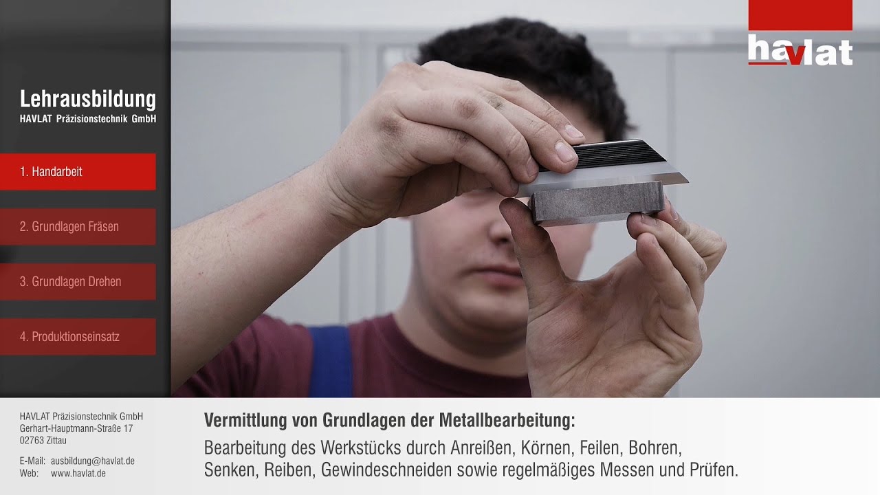 Grundlagen Metallbearbeitung bei der Ausbildung zum Zerspanungsmechaniker