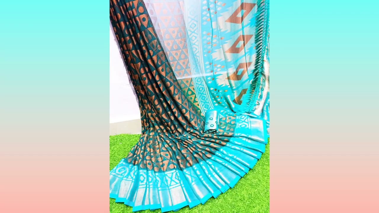 Fashions Presents Copper Chiffon Brasso Sarees