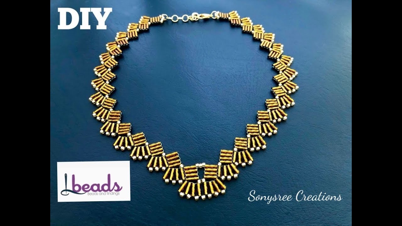 Christmas Gift idea || Bugle bead Necklace || lbeads.com