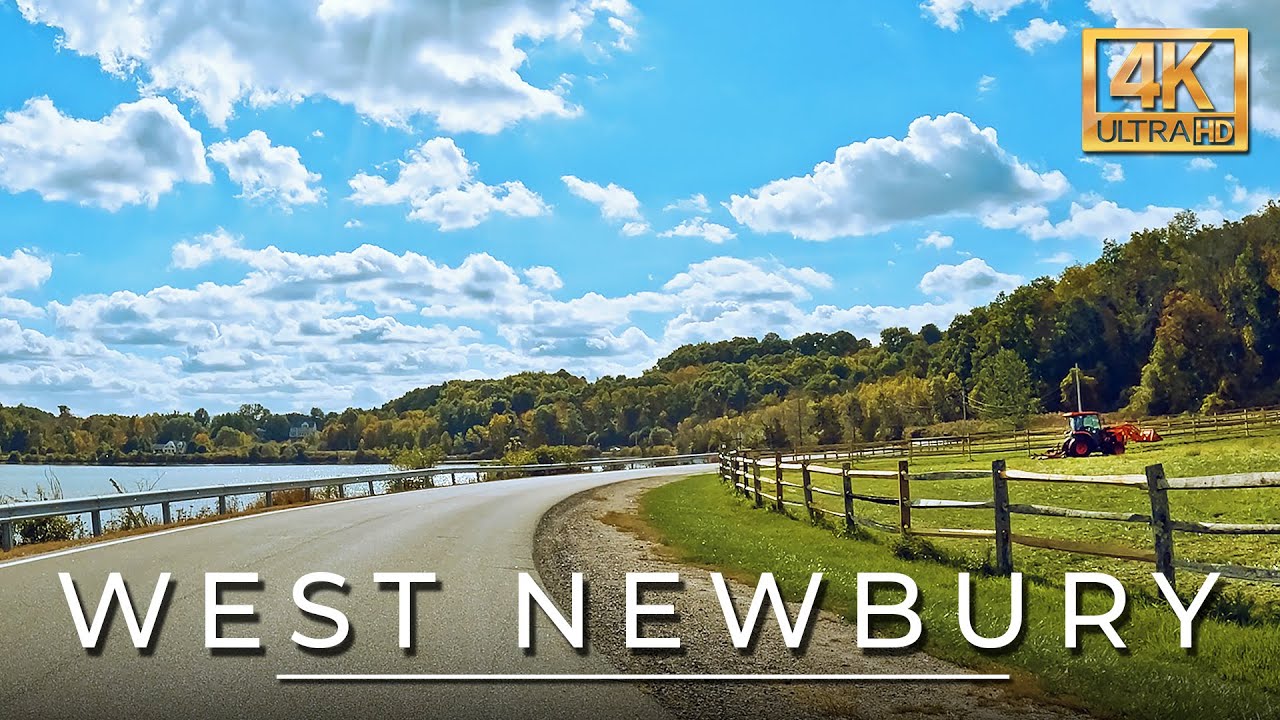 West Newbury - 4K Driving Tour (Binaural Audio)