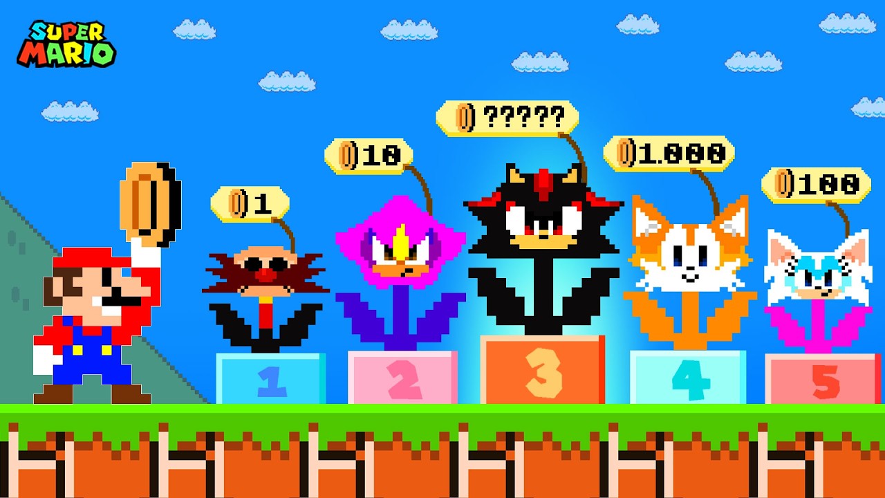 Can Mario Buy ALL the Flowers in Super Mario Bros? (Part 2)