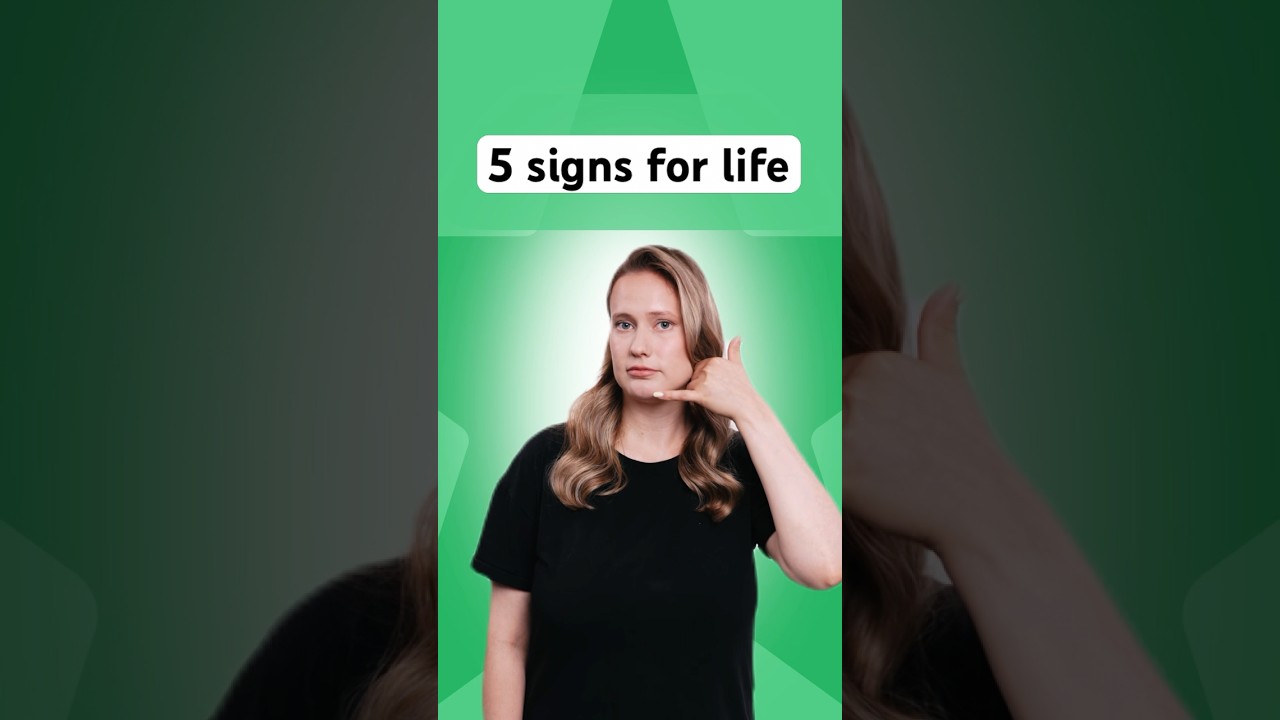 Top 5 signs for life #asl #language #deaf #deafcommunity