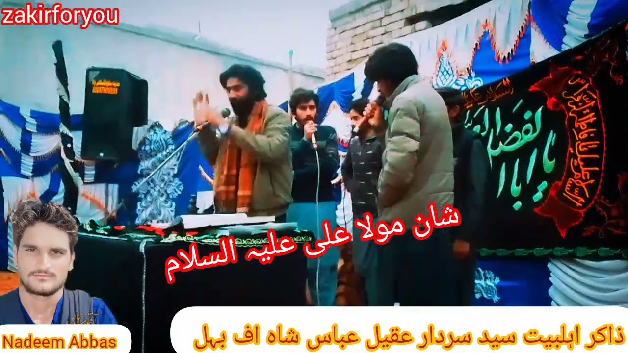  شان مولا علی علیہ السلام ذاکر اہلبیت سید سردار عقیل عباس شاہ اف بہل بہت خوبصورت انداز  یادگار قصیدہ
