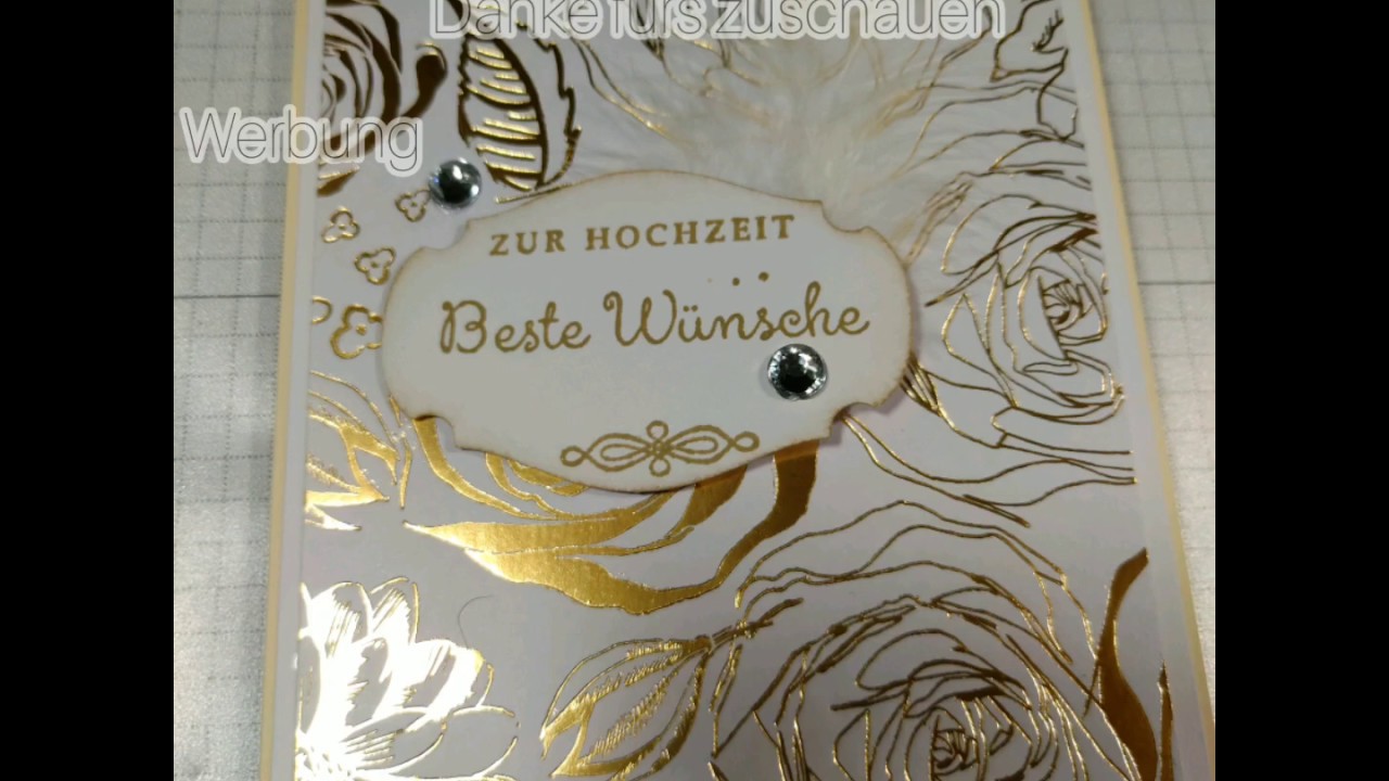 Wunderschöne Hochzeitskarte Geldscheinkarte zur Hochzeit Stampin Up Action