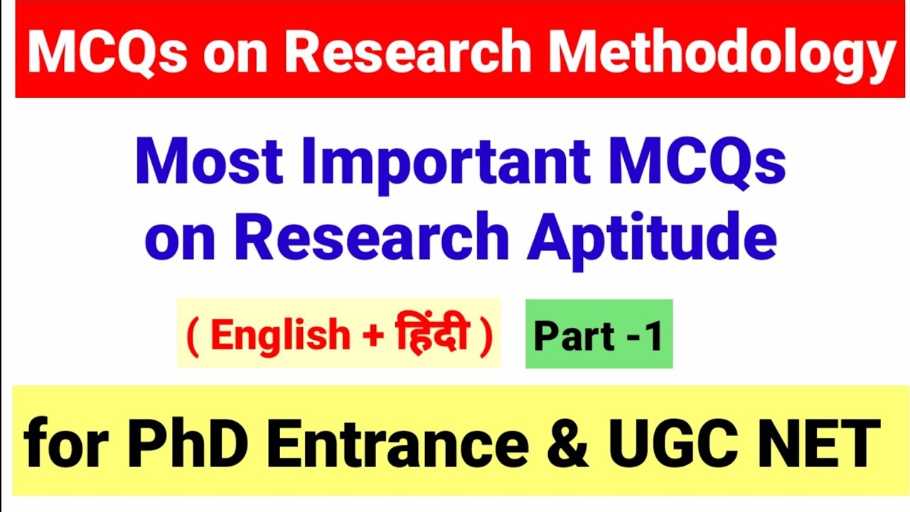 MCQs on Research Methodology for PhD/UGC NET Part-1 |  MCQs on Research Aptitude | UGC NET MENTOR