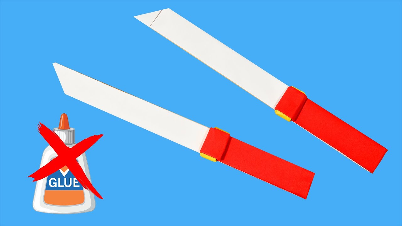 Couteau en papier : sans TAPE ni GLUE | Arme ninja