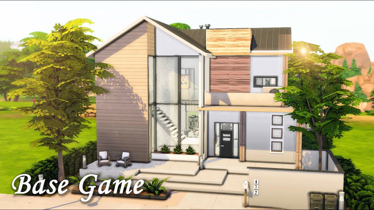 Modern House Base Game✨ | Stop Motion | The Sims 4 | No CC