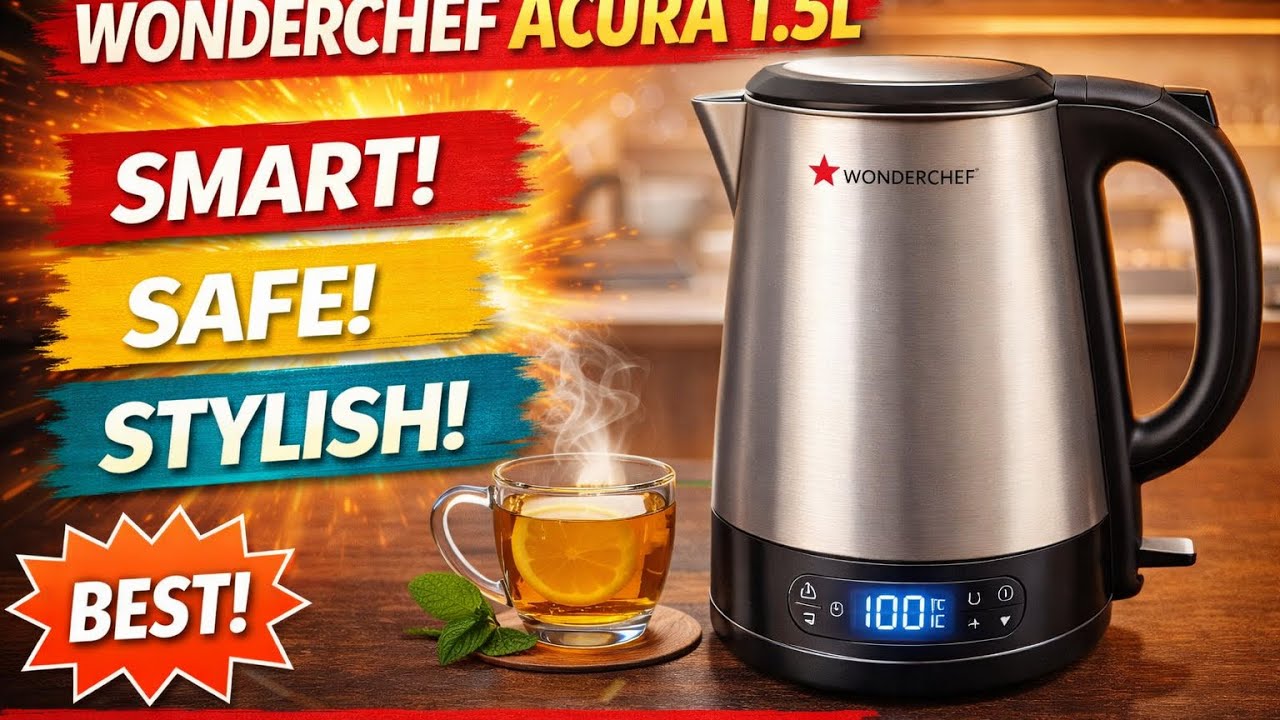 Wonderchef Acura 1.5L | Best Smart Safe & Stylish Electric Kettle 