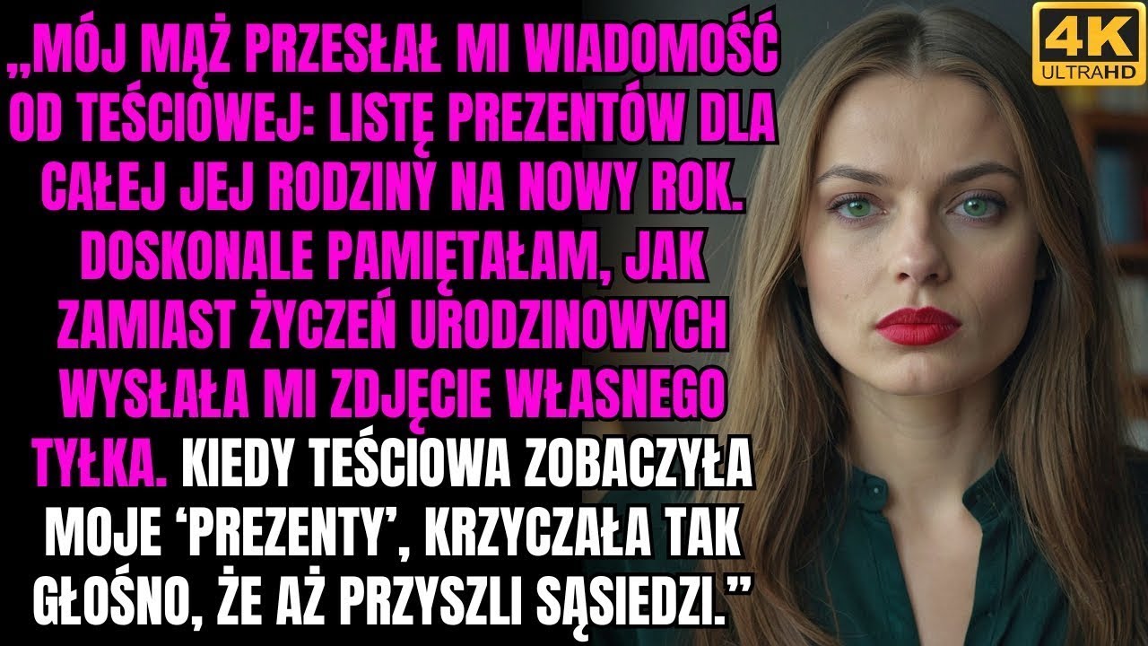 „Teściowa żądała prezentów dla całej rodziny na Nowy Rok, a na moje urodziny wysłała mi zdjęcie