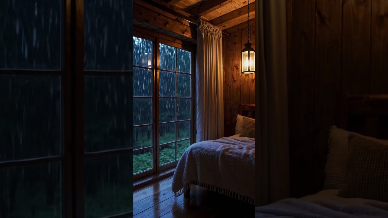 Cozy Cabin Rain Ambience: Warm & Relaxing Escape #CozyCabin #RainAmbience #RelaxingSounds #study