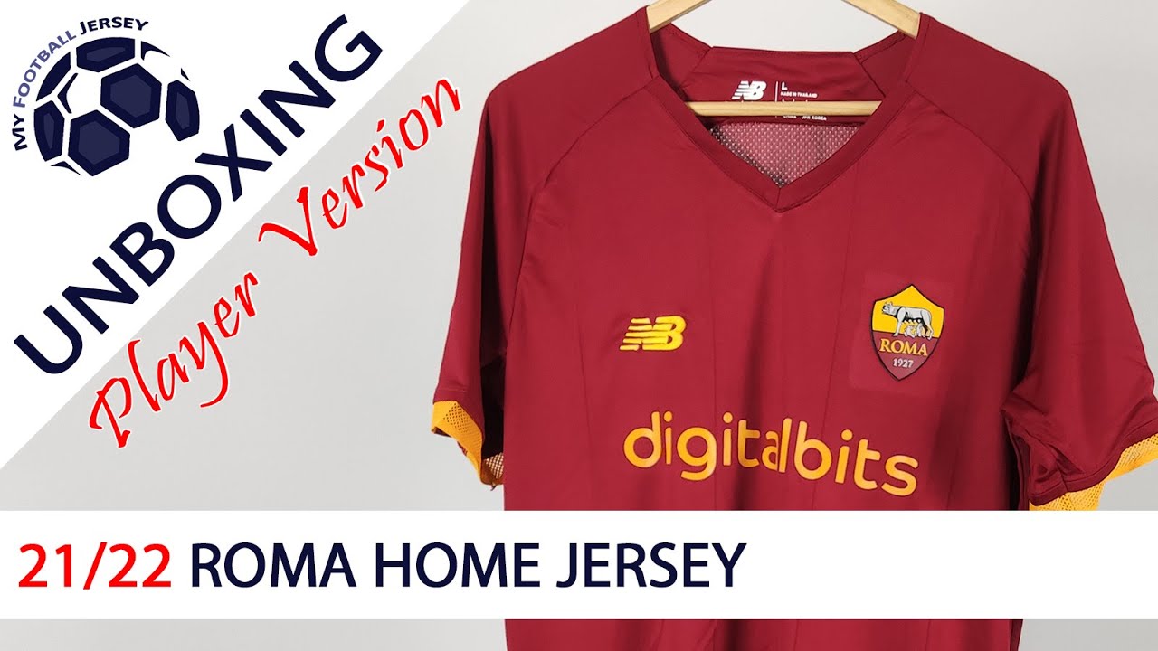 Kitgg1 21/22 Roma Home Jersey (Player Version) Unboxing Review