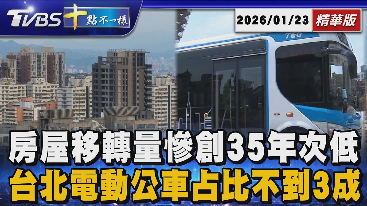 【十點不一樣】要聞焦點話題PODCAST｜20260123 房屋移轉量慘創35年次低 台北電動公車占比不到3成 @TVBSNEWS02