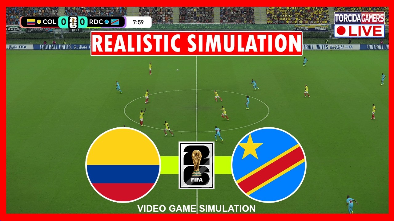 🔴Colombia vs DR Congo Live I Video Game Simulation I Full Match Live Stream I 23 June, 2026
