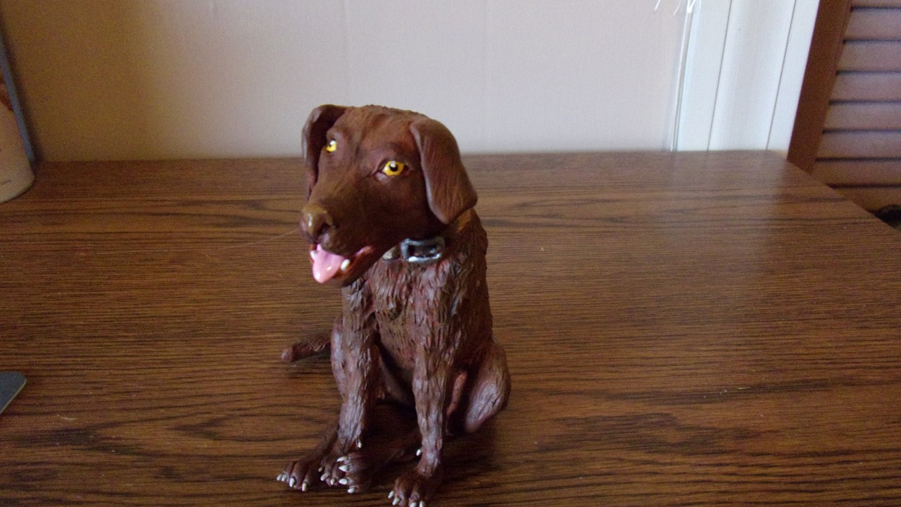 I Made a Chocolate Lab with Clay