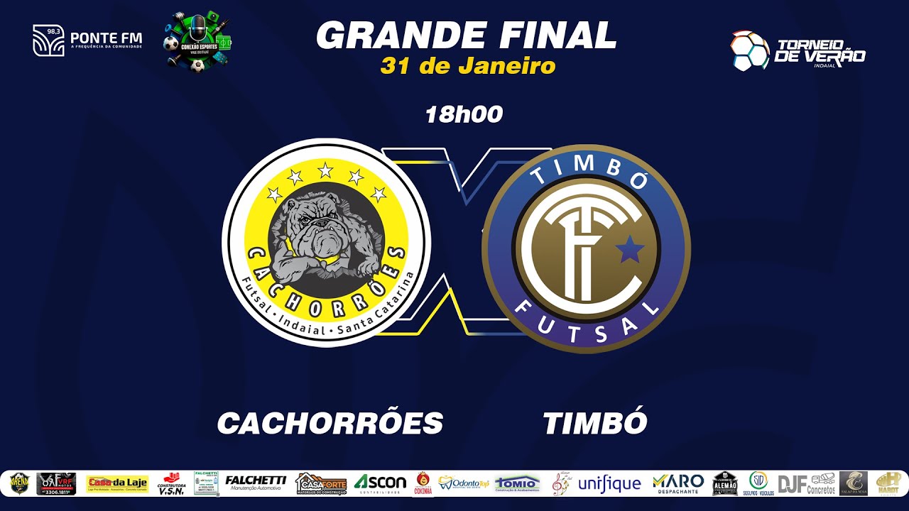 AO VIVO | GRANDE FINAL – Torneio de Verão Indaial 2026 | Cachorrões x Timbó
