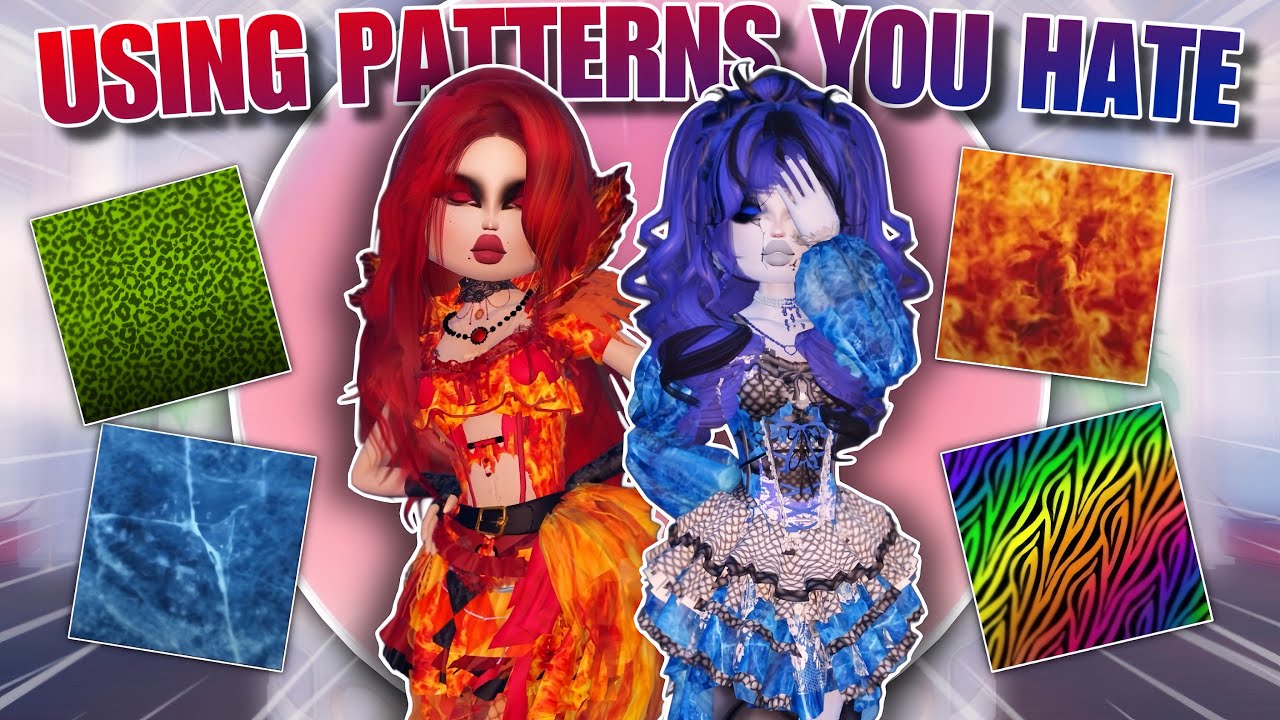 Using PATTERNS That *YOU HATE* In Dress To Impress PRO SERVERS!!