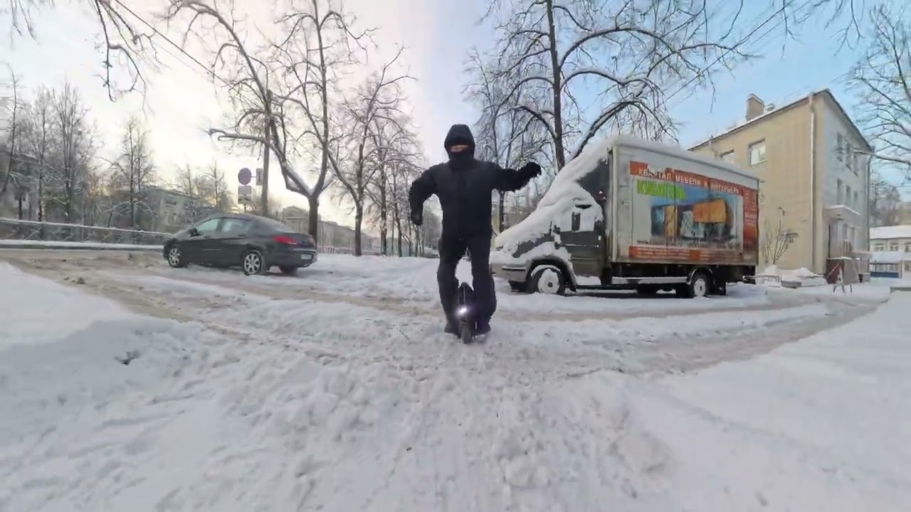 06.01.2026 В Санкт-Петербурге -15, самое время скатать по делам на моноколесе. Kugo Kirin U2